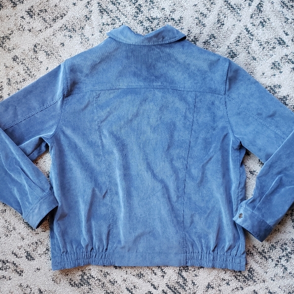 Alfred Dunner blue jacket Corduroy Large - Picture 2 of 4